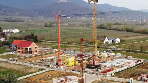 Baustelle im Neubaugebiet "Eulenbusch III" in Maikammer